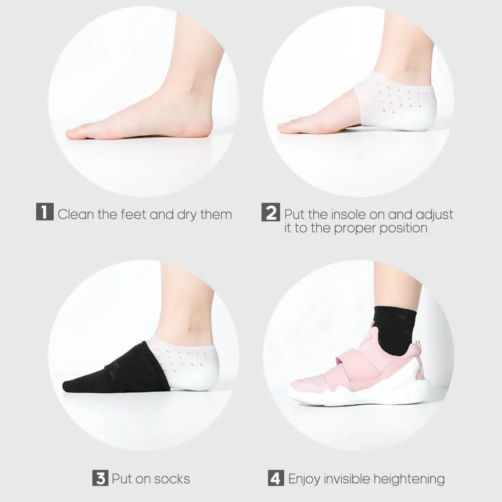 Unisex Silicone Height Increase Insoles