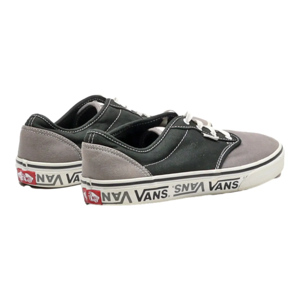 VANS Low Top Trainers Grey Canvas Mens UK 6