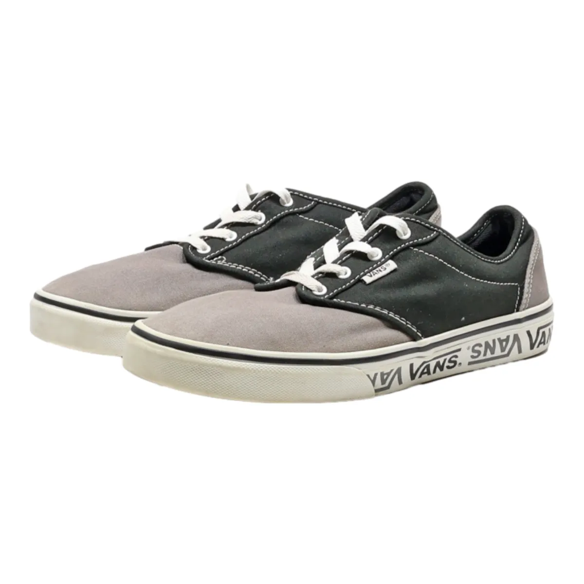 VANS Low Top Trainers Grey Canvas Mens UK 6