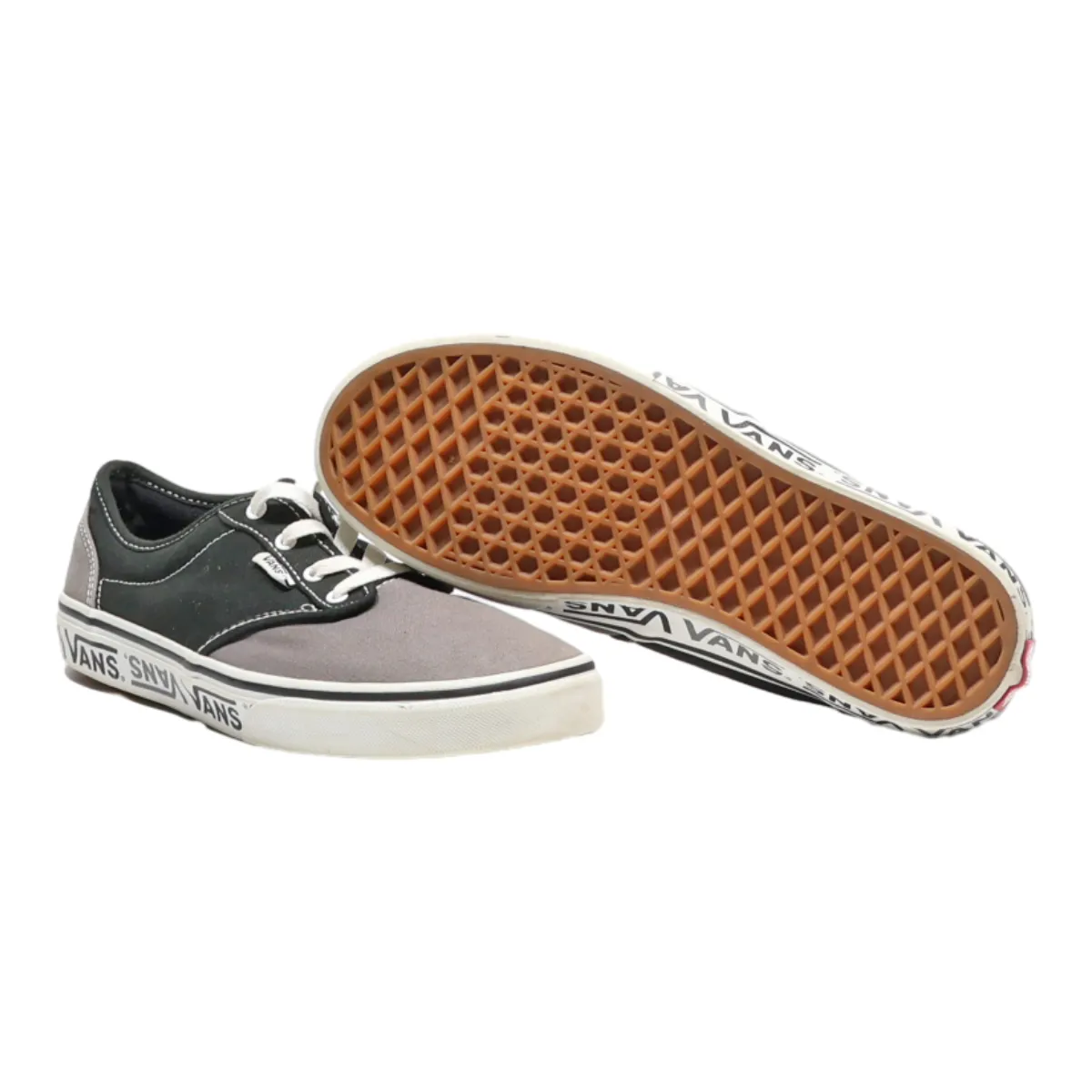 VANS Low Top Trainers Grey Canvas Mens UK 6
