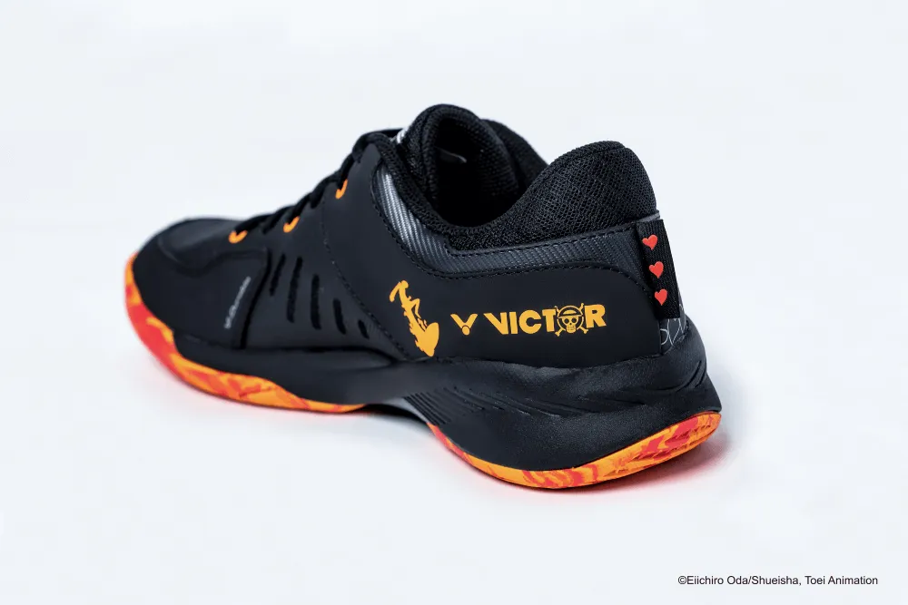 [VICTOR X ONE PIECE] A-OPS C Sanji Black Court Shoes