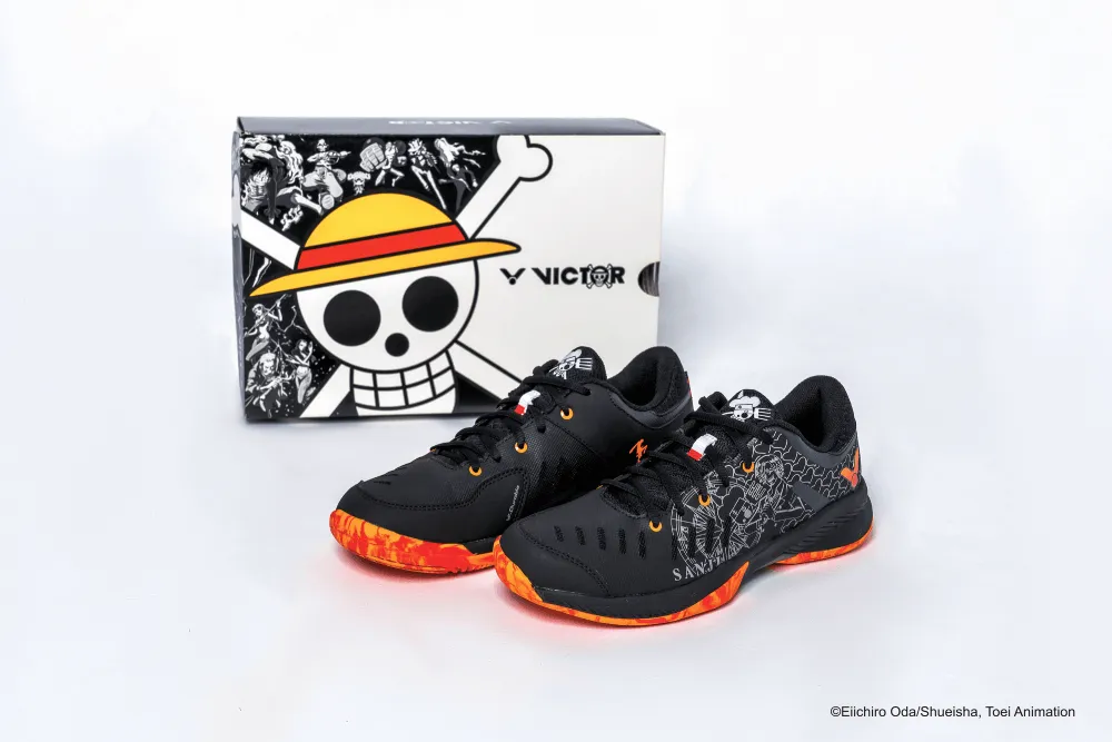 [VICTOR X ONE PIECE] A-OPS C Sanji Black Court Shoes