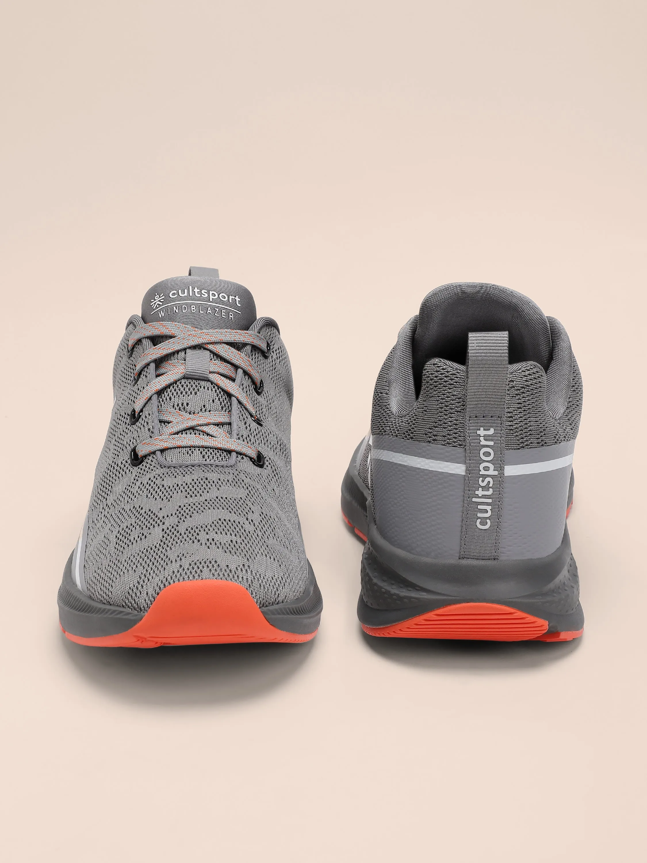 Windblazer Men Running Shoes - Grey/Orange