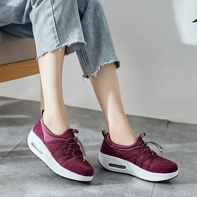 Women's Thick-soled Flying Woven Mesh Style  Sneaker
