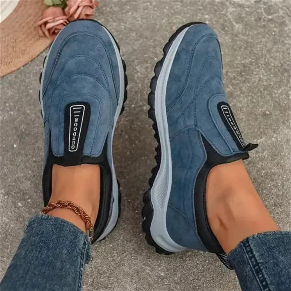 Women's Thick-Soled Suede Sneakers for Ultimate Comfort
