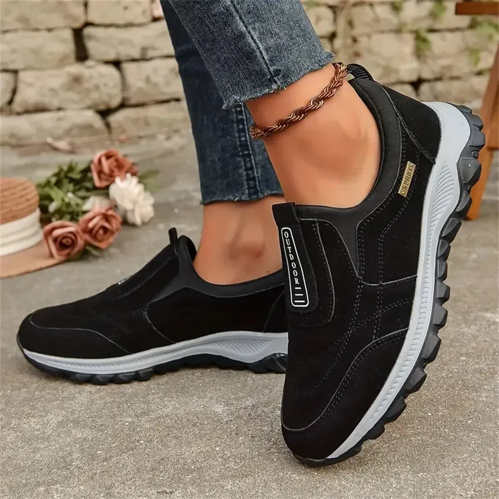 Women's Thick-Soled Suede Sneakers for Ultimate Comfort