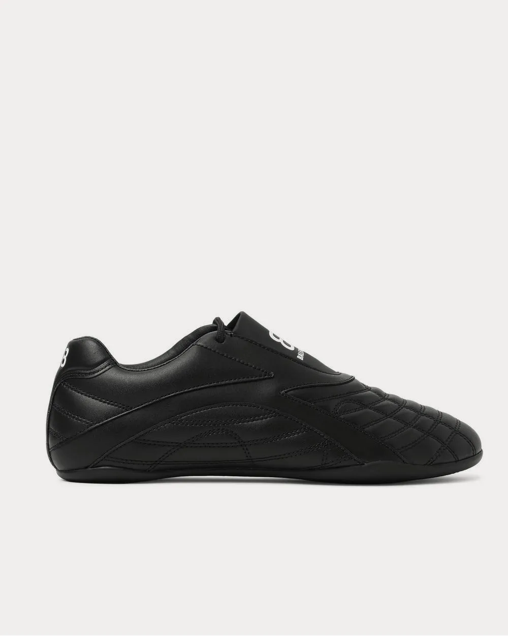 Zen Logo-Print Faux Leather  Black low top sneakers