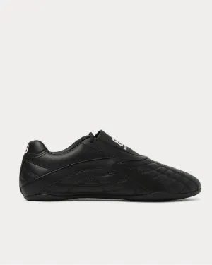 Zen Logo-Print Faux Leather  Black low top sneakers